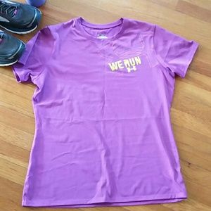 Purple running shirt